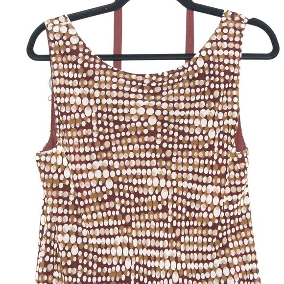 100% Silk Donna Morgan Skirt Set Size 14 Brown Vintage - Picture 14 of 16